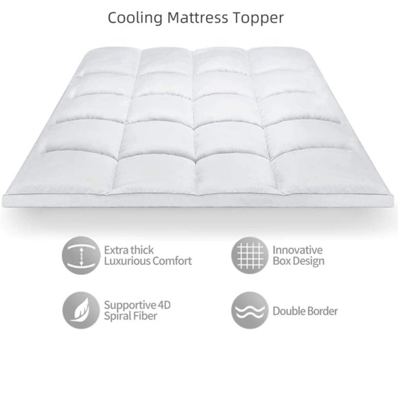 Extra Thick Mattress Topper, Cooling Pad Cover - Picture 2 of 6